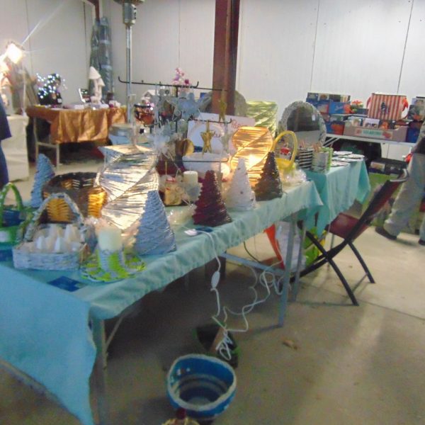 Stand eco vannerie Marché de Noël à Vivy