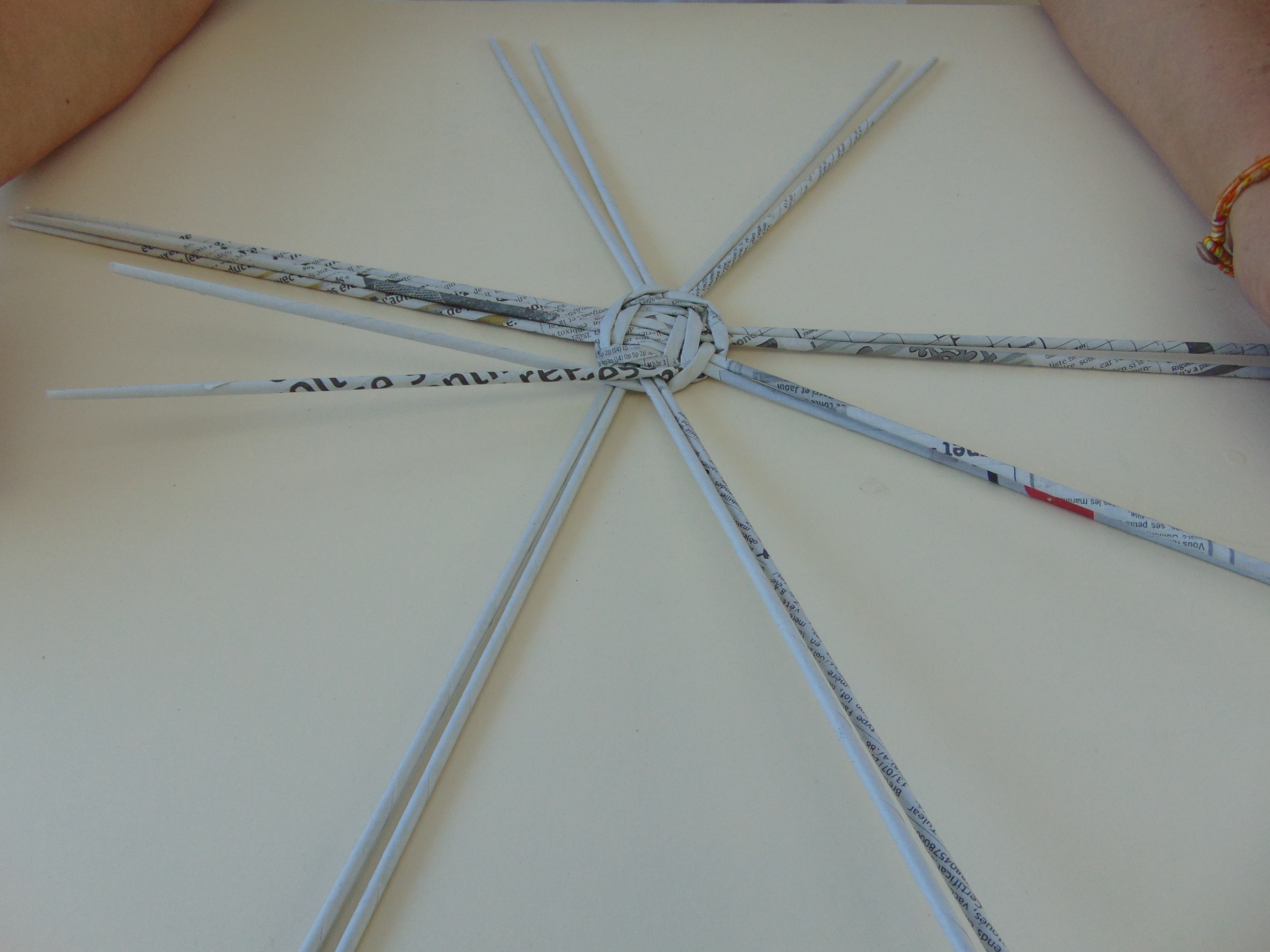 Vue d'un tressage en Eco Vannerie