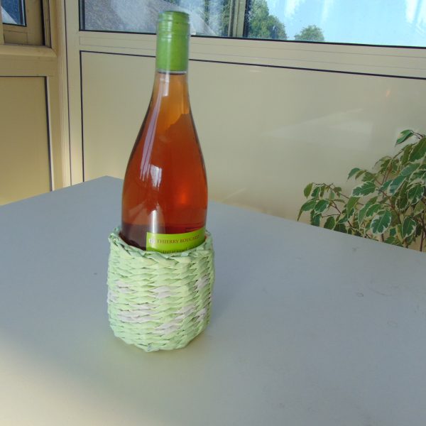 Porte Bouteille en Eco Vannerie