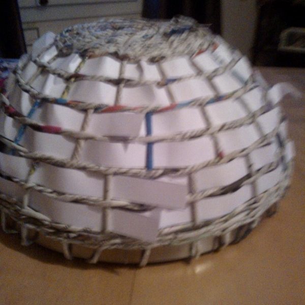 Réalisation d’un abat jour en papier journal Réalisation d'un abat jour en papier journal