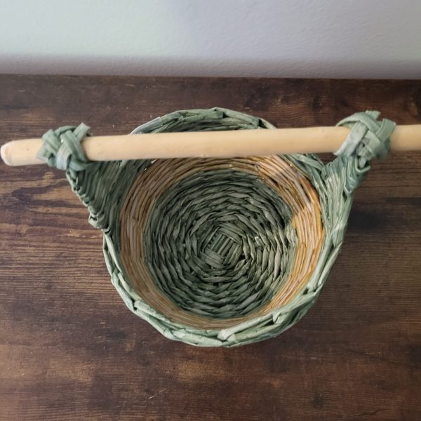 panier vert d'eau et bois eco vannerie