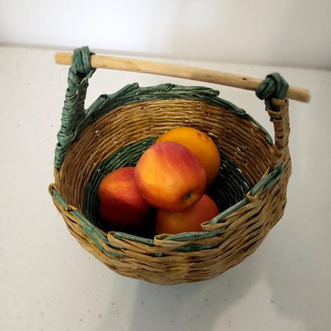 corbeille à suspendre eco vannerie à fruit