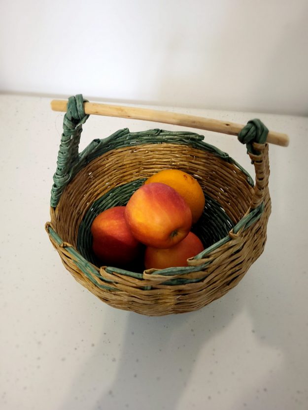 corbeille à suspendre eco vannerie à fruit