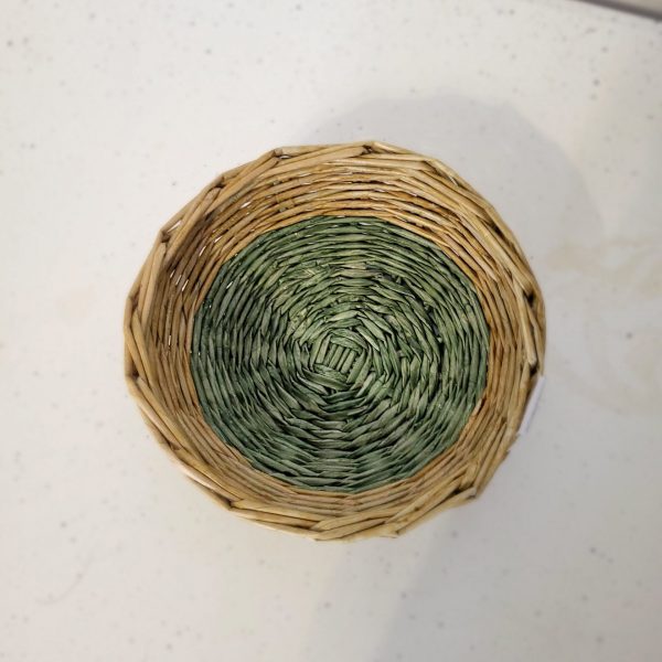 panier eco vannerie vert